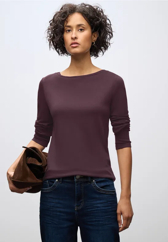 Basic shirt met lange mouwen Jazz Berry