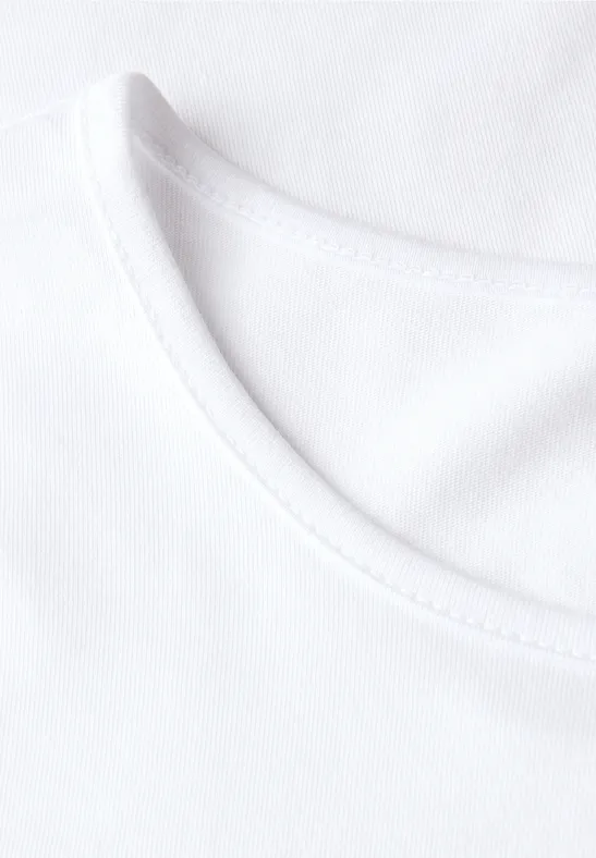 Basic shirt met lange mouwen White