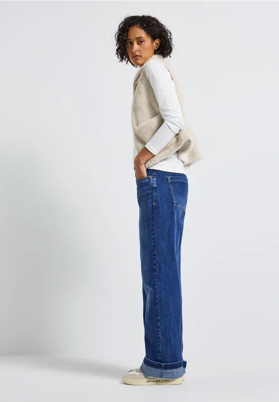Basic shirt met lange mouwen White