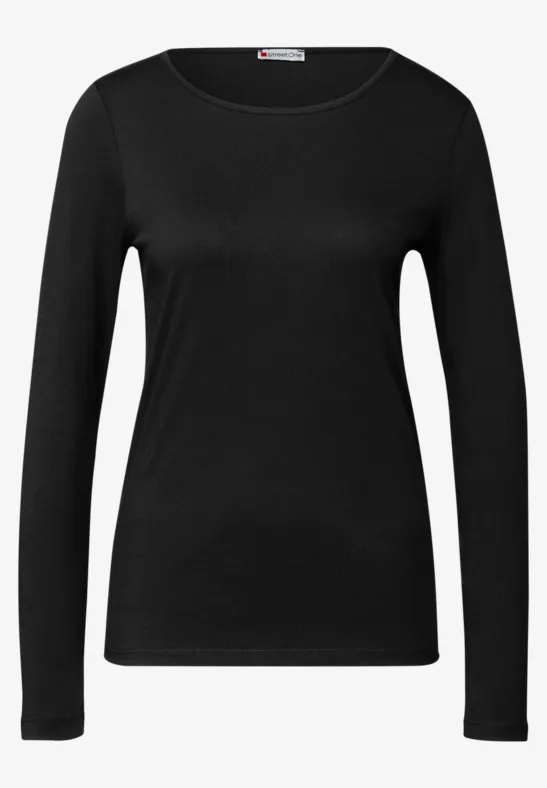 Basic Langarmshirt Black