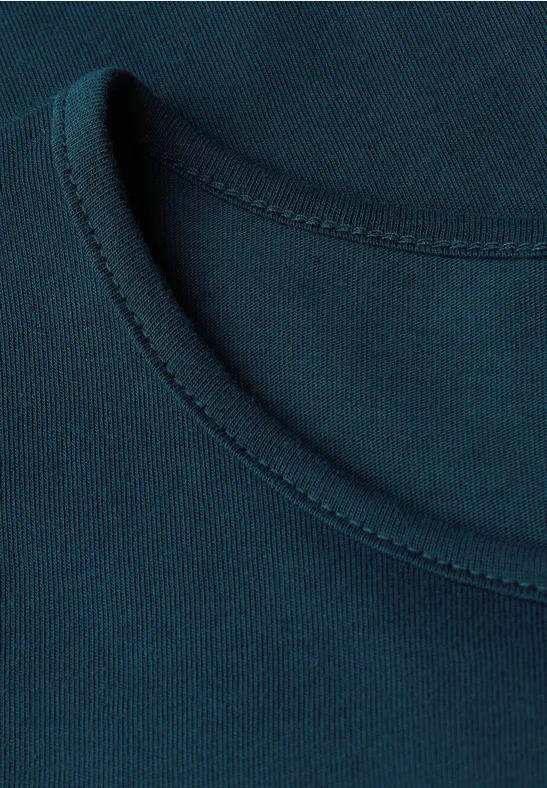 T-shirt basique à manches longues tide blue