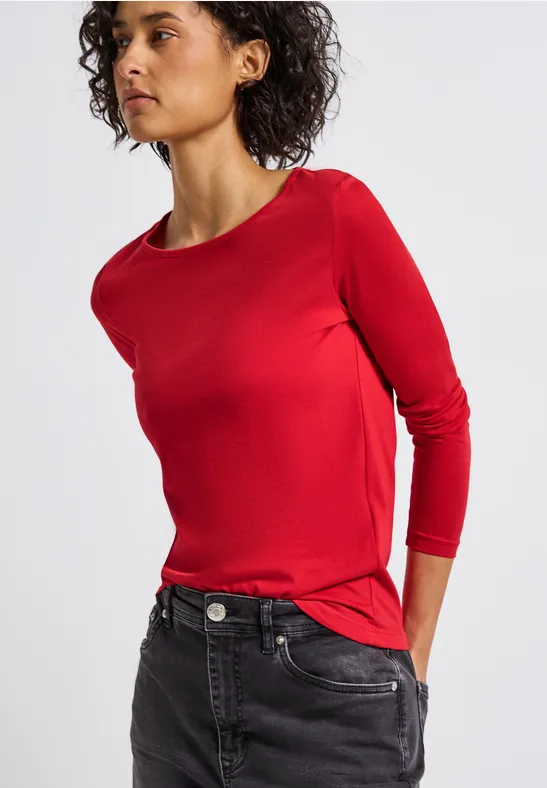 Basic Langarmshirt racing red