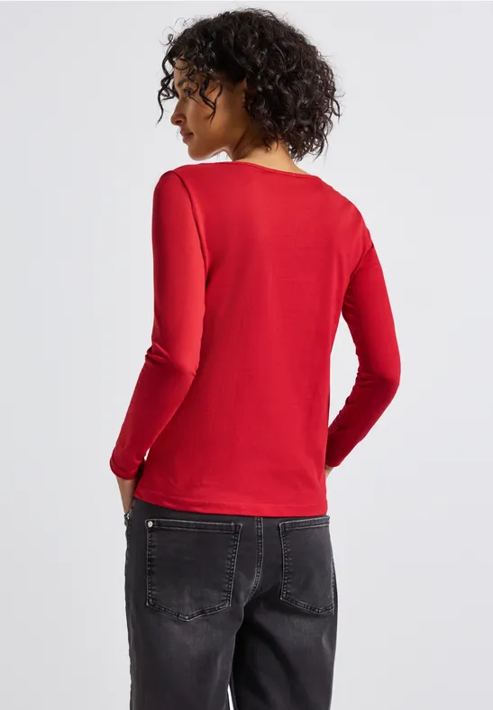 Basic Langarmshirt racing red