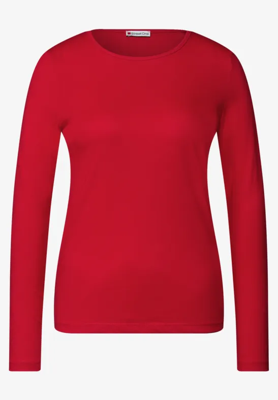 Basic Langarmshirt racing red