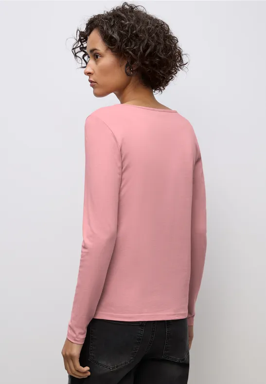 T-shirt basique à manches longues powder pink