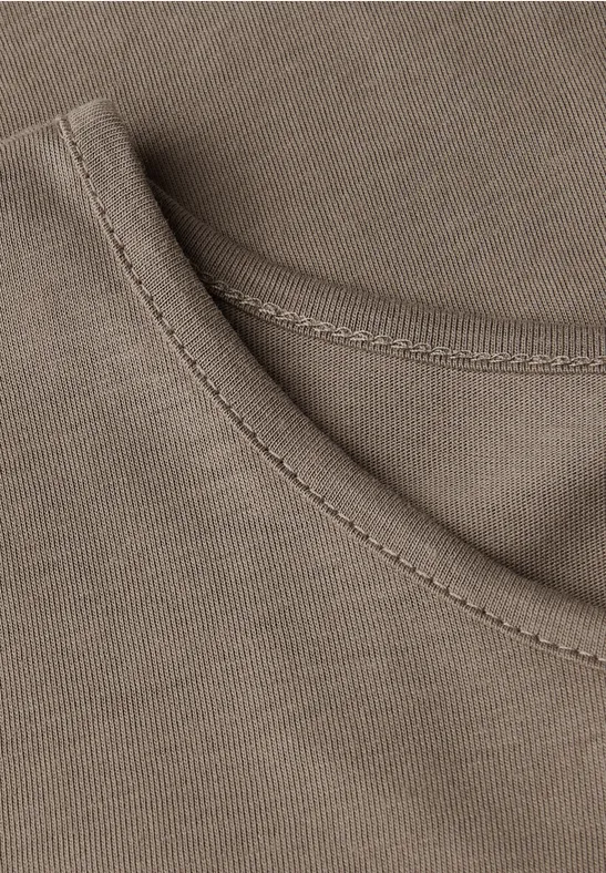 Basic shirt met lange mouwen bark brown