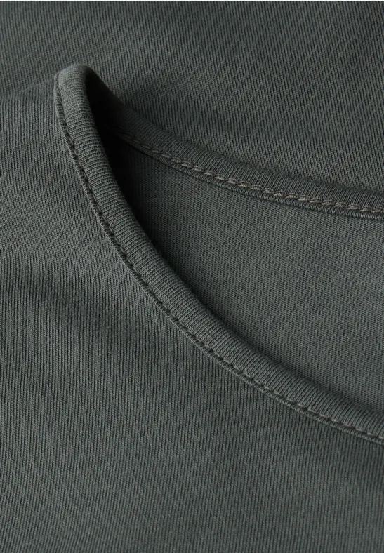 T-shirt basique à manches longues balsam green