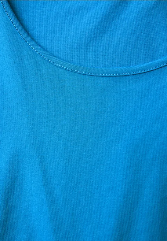 Basic shirt met lange mouwen polaris blue