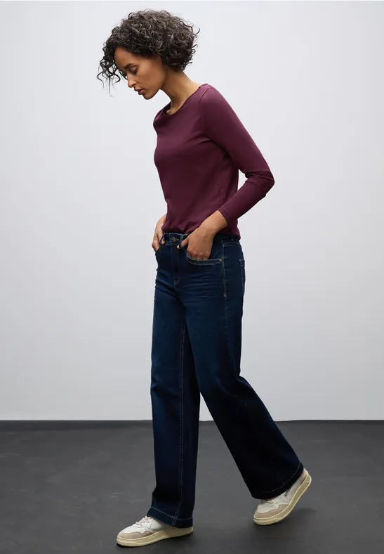 Basic shirt met lange mouwen noble red