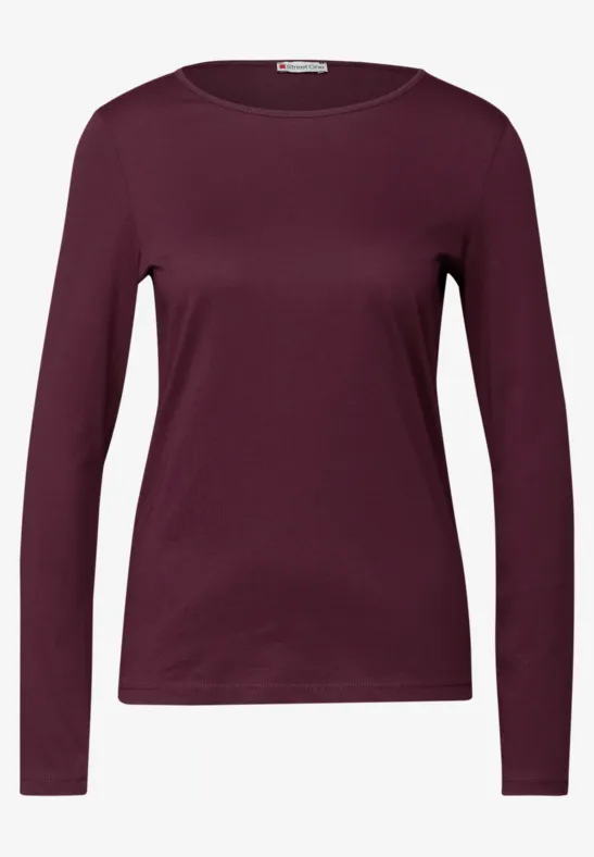 Basic shirt met lange mouwen noble red