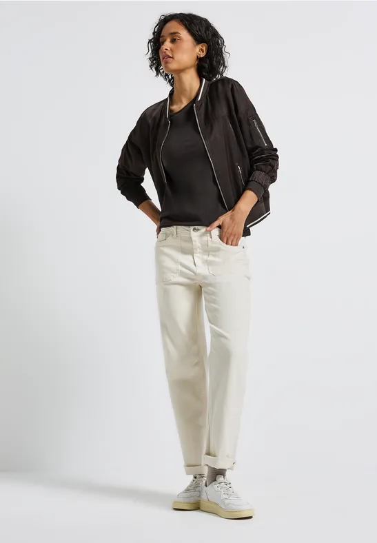 Basic Langarmshirt darkest brown