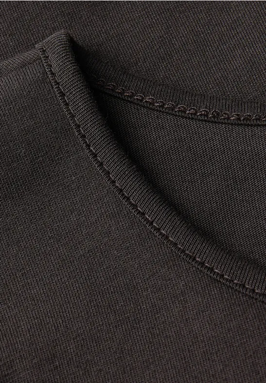Basic Langarmshirt darkest brown