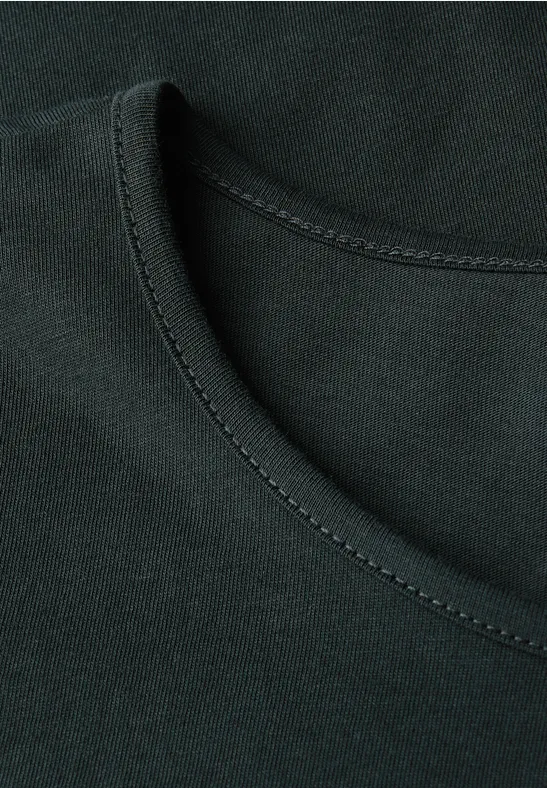 Basic Langarmshirt evernight green