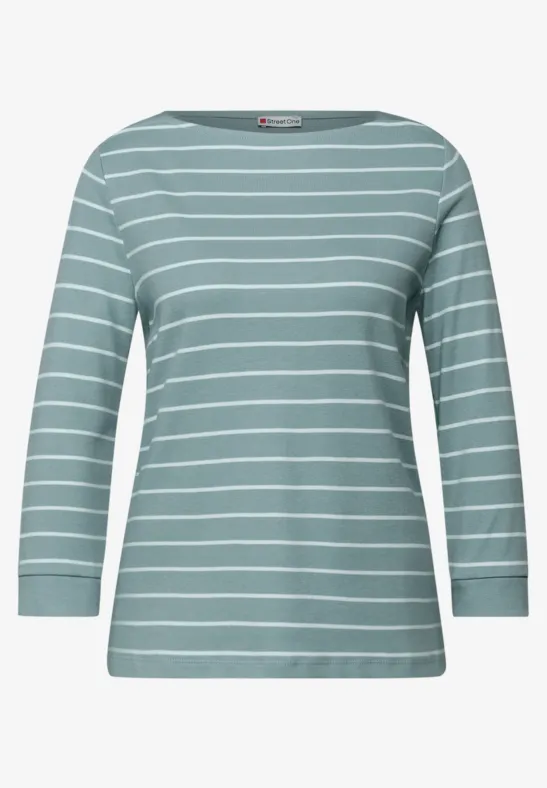 Gestreiftes Basic Shirt arona blue