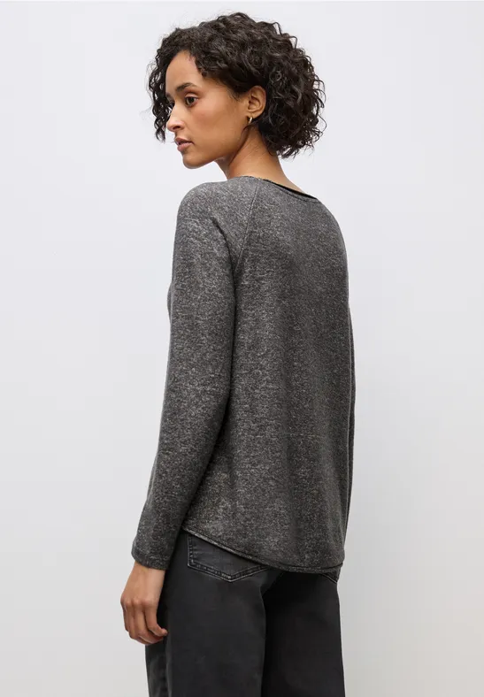 T-shirt doux mélangé gravel grey mel.
