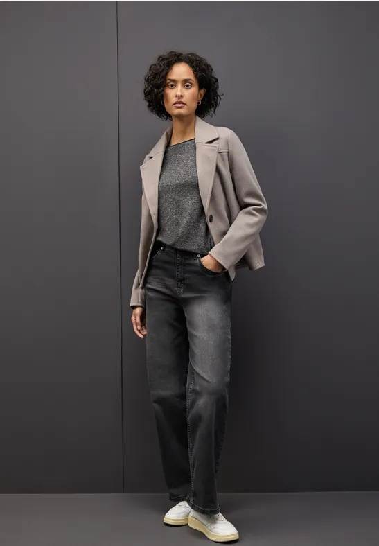 T-shirt doux mélangé gravel grey mel.