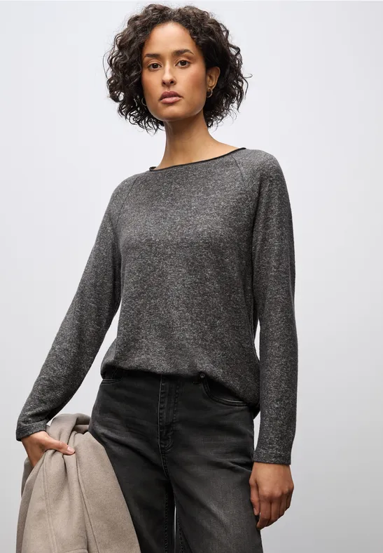 T-shirt doux mélangé gravel grey mel.