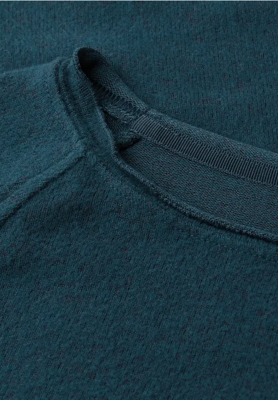 Zacht gemêleerd shirt tide blue