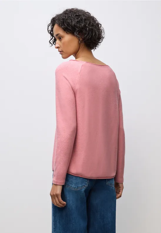 T-shirt doux mélangé almond coral mel.