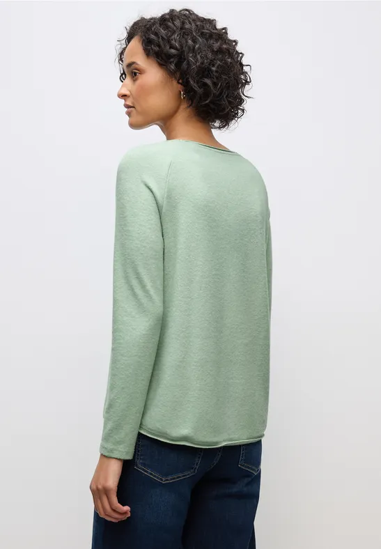 T-shirt doux mélangé serene green mel.