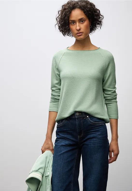 T-shirt doux mélangé serene green mel.