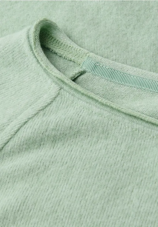 T-shirt doux mélangé serene green mel.
