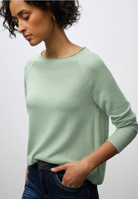 T-shirt doux mélangé serene green mel.