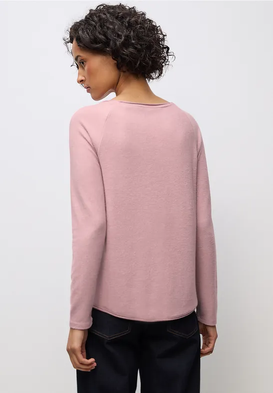 T-shirt doux mélangé powder pink mel.