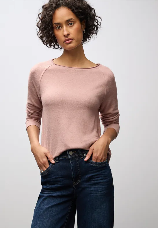 Softes Melange Shirt faded rose mel.
