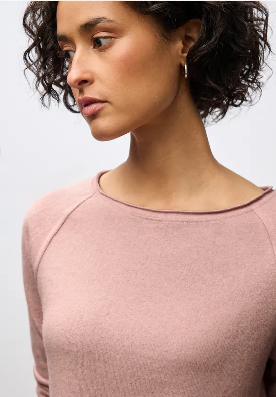 Softes Melange Shirt faded rose mel.