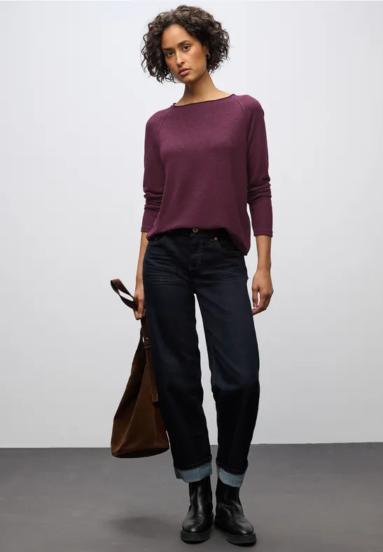 T-shirt doux mélangé noble red