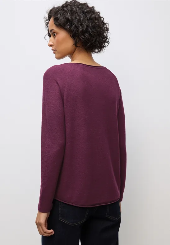 T-shirt doux mélangé noble red