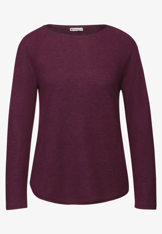 T-shirt doux mélangé noble red