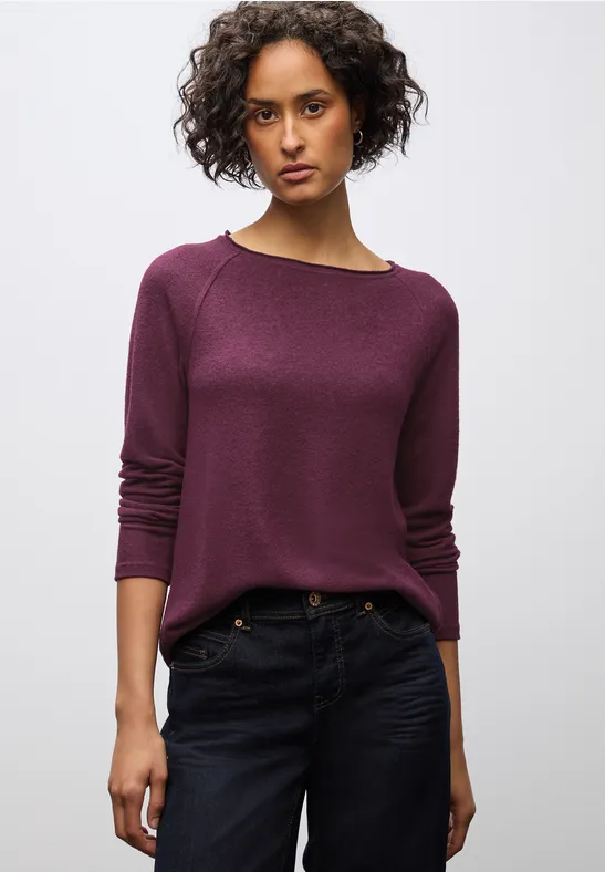 T-shirt doux mélangé noble red