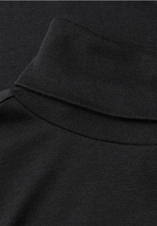 Basic shirt met coltrui Black