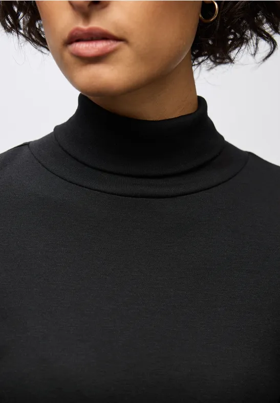 Basic shirt met coltrui Black