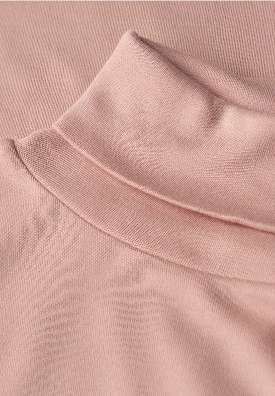 Basic shirt met coltrui faded rose