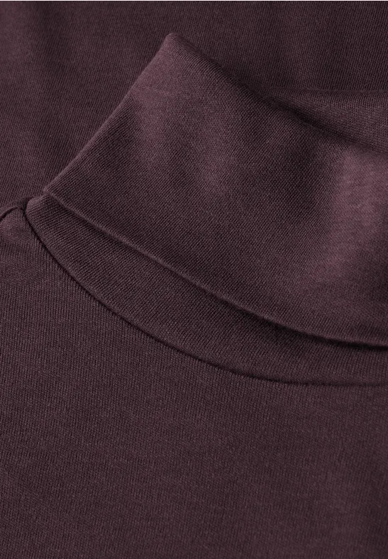 Basic shirt met coltrui Jazz Berry