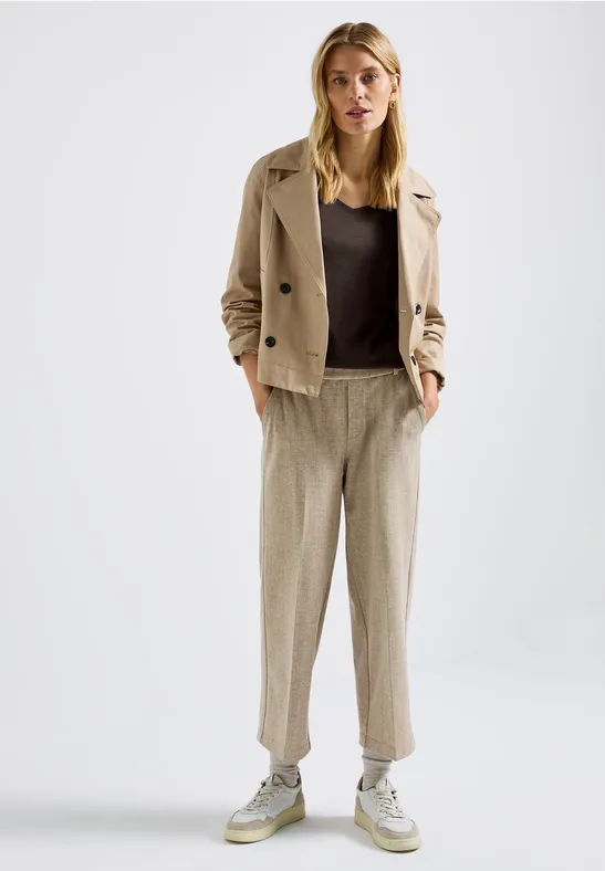 Shirt mit Carrée Ausschnitt deep roast brown
