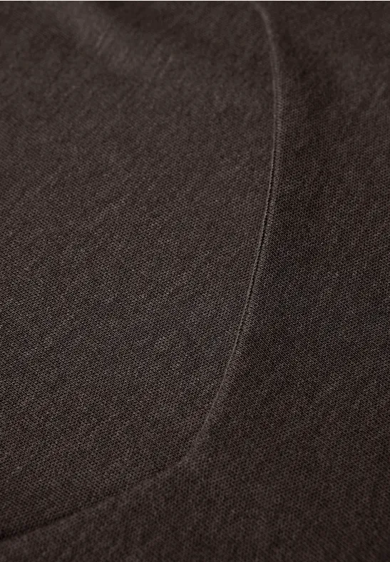 Shirt mit Carrée Ausschnitt deep roast brown