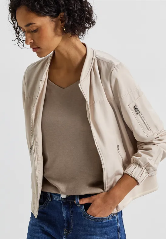 Shirt mit Carrée Ausschnitt bark brown