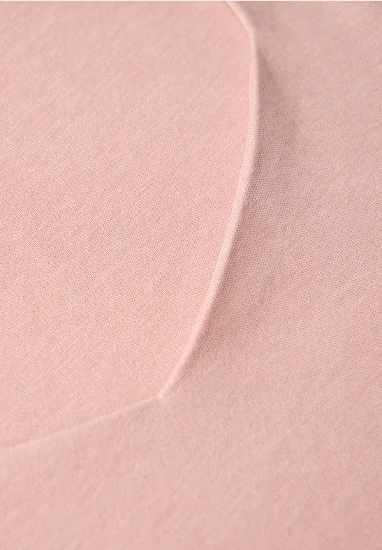 Shirt met carrée halslijn faded rose