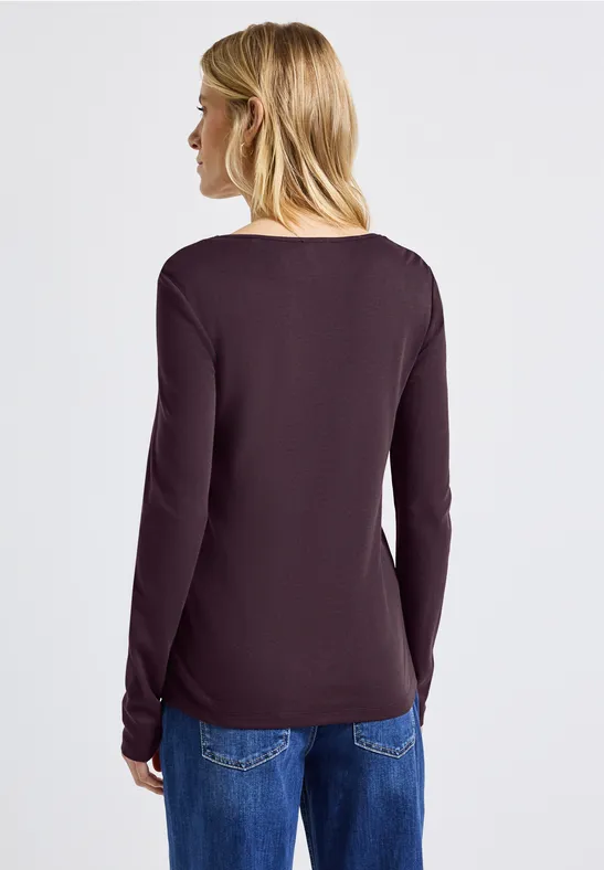 Shirt met carrée halslijn Jazz Berry