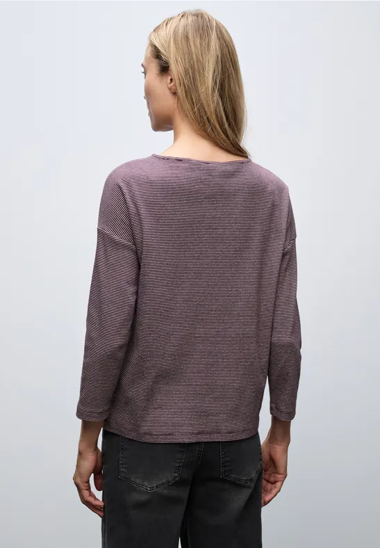 Shirt met geribde structuur null