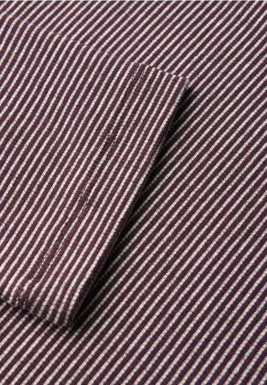 Shirt met geribde structuur null