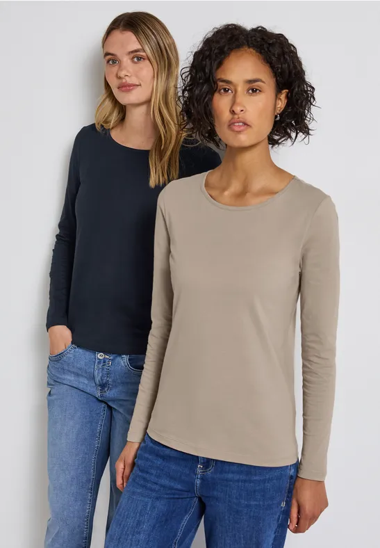 2-pack shirts met lange mouwen null