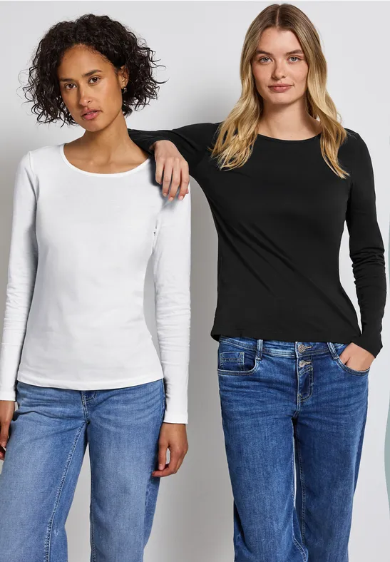 2-pack shirts met lange mouwen null