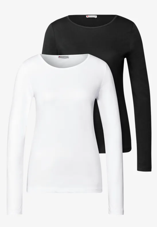 2-pack shirts met lange mouwen null