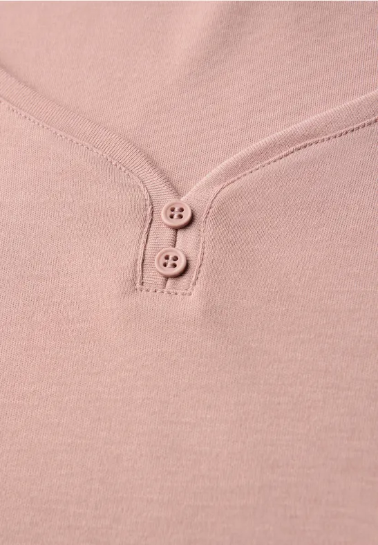 Basic Shirt mit Knopfdetail faded rose