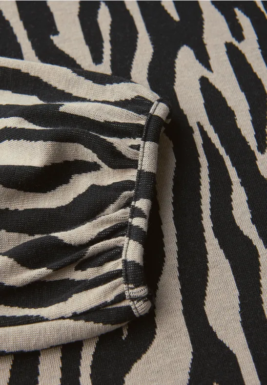 Zebra Jacquard Shirt Black